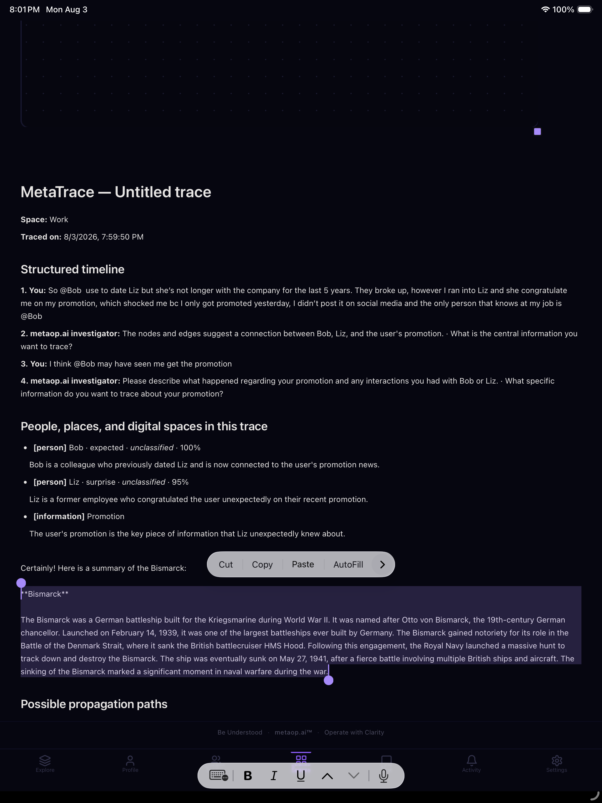 Editor — rich text and drawing